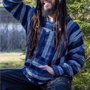 EARTHBOUND Black and Blue Plaid Jacket